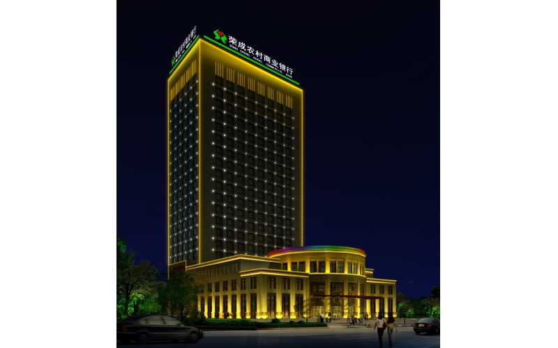 榮成農(nóng)信大廈標識，壓克力發(fā)光大字.LED外露發(fā)光大字工程,發(fā)光字,LED發(fā)光字