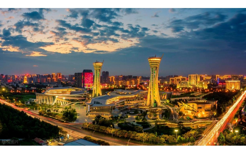 山東原實科技，煥彩濰坊樓體夜景亮化工程