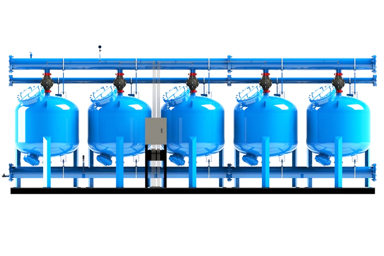 五罐并聯(lián)全自動(dòng)淺層沙過濾器